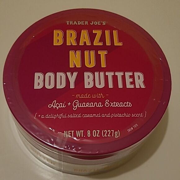 NEW TRADER JOES BRAZIL NUT BODY BUTTER 8 OZ acai & Guarana extracts sealed - Picture 1 of 4